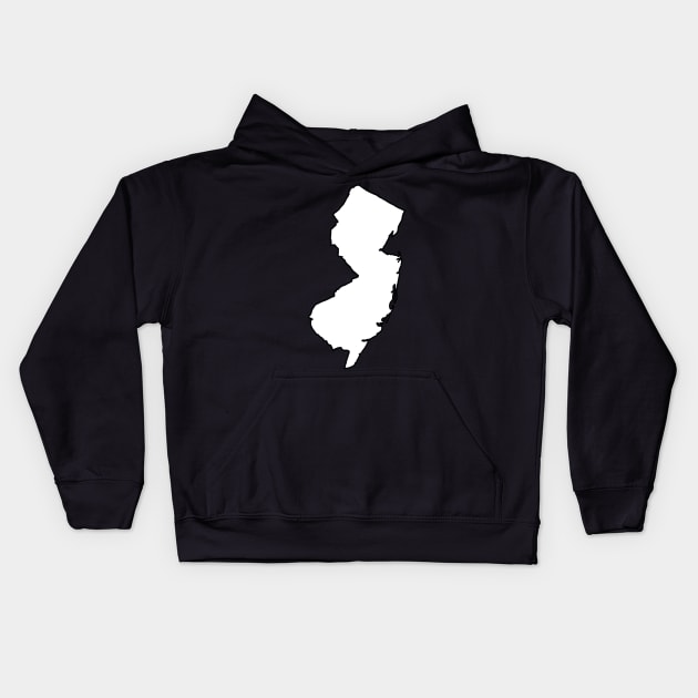 New Jersey - Blank Outline Kids Hoodie by loudestkitten